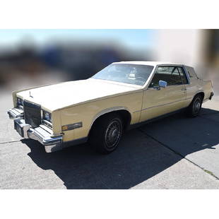 1985 Cadillac Eldorado: 1985 Cadillac Eldorado 2-door hard top coupe; vin: 1G6EL5789FE651177; cal: 1NFA297; odometer indicates 21,050 miles; 4.1L V8 OHV engine; automatic 4 speed; FWD; 20.4 gallon fuel tank; city 15 mpg; hig