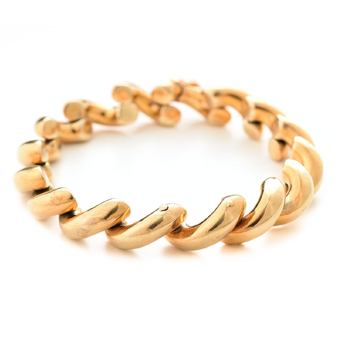 Italian 14k Yellow Gold Bracelet.