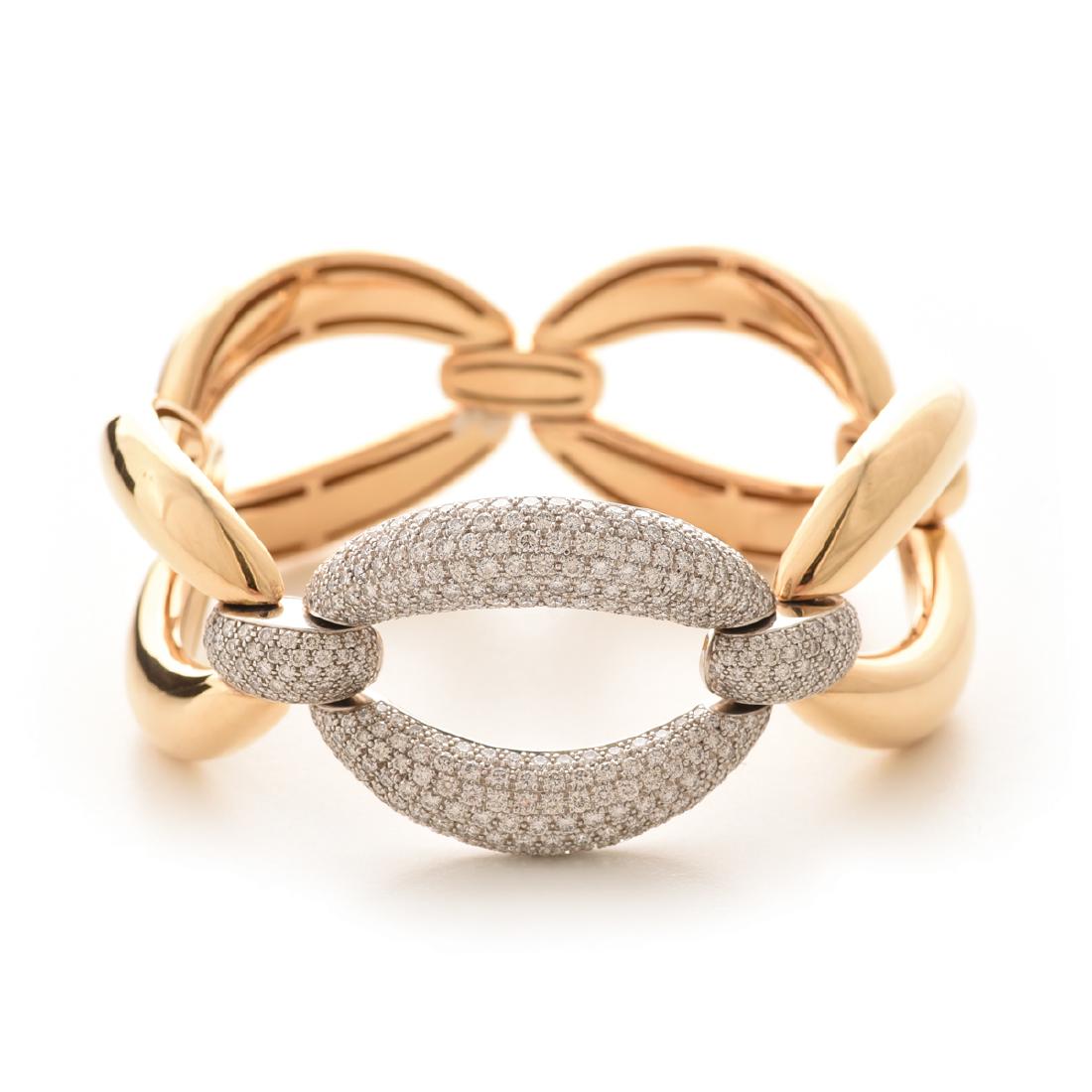 Diamond, Platinum, 18k Yellow Gold Bracelet (1 of 6)