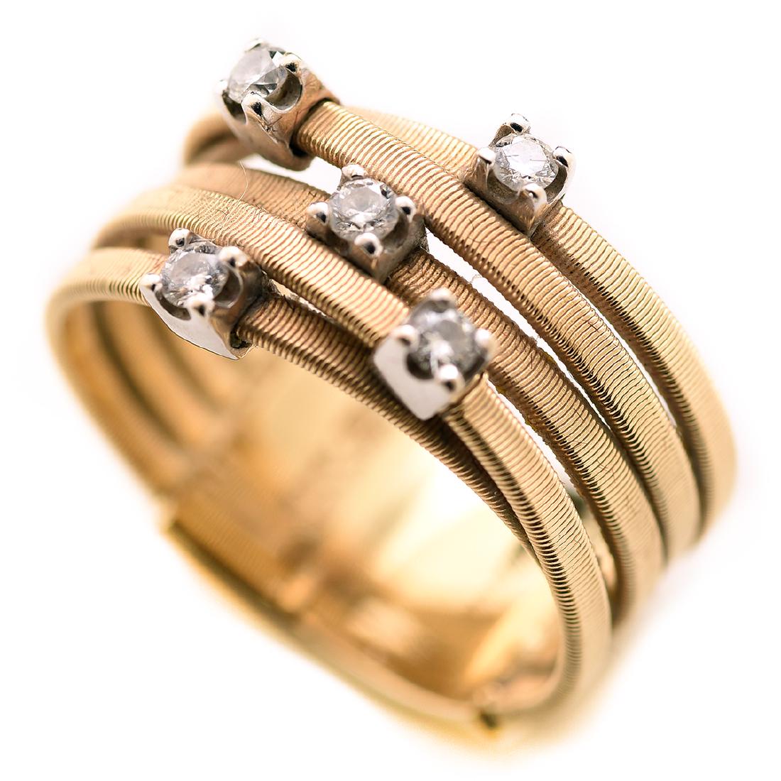 Marco Bicego Diamond, 18k Yellow Gold Ring. (1 of 5)