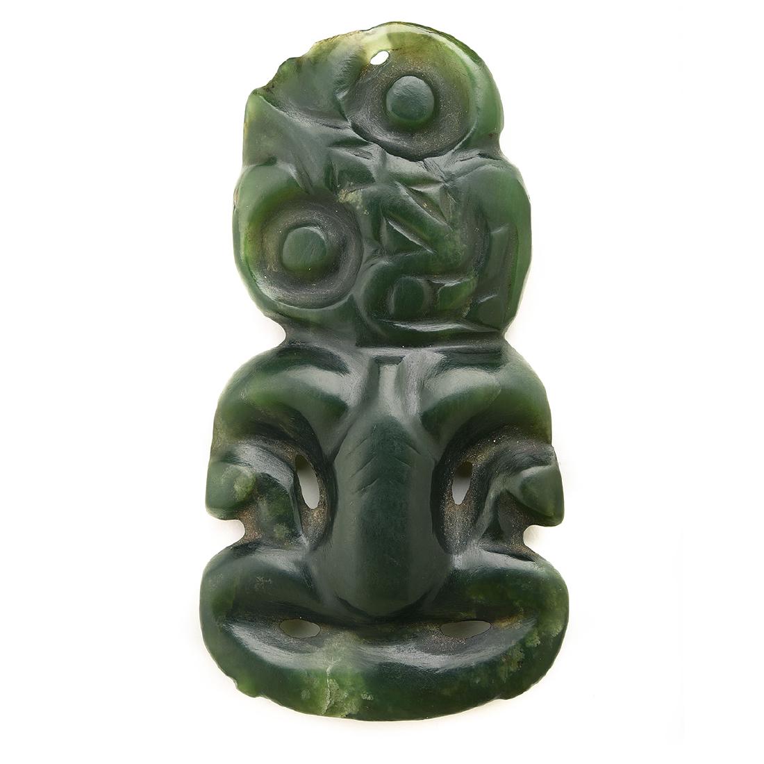 Carved Jade Hei-Tiki - Maori Tribe. (1 of 5)