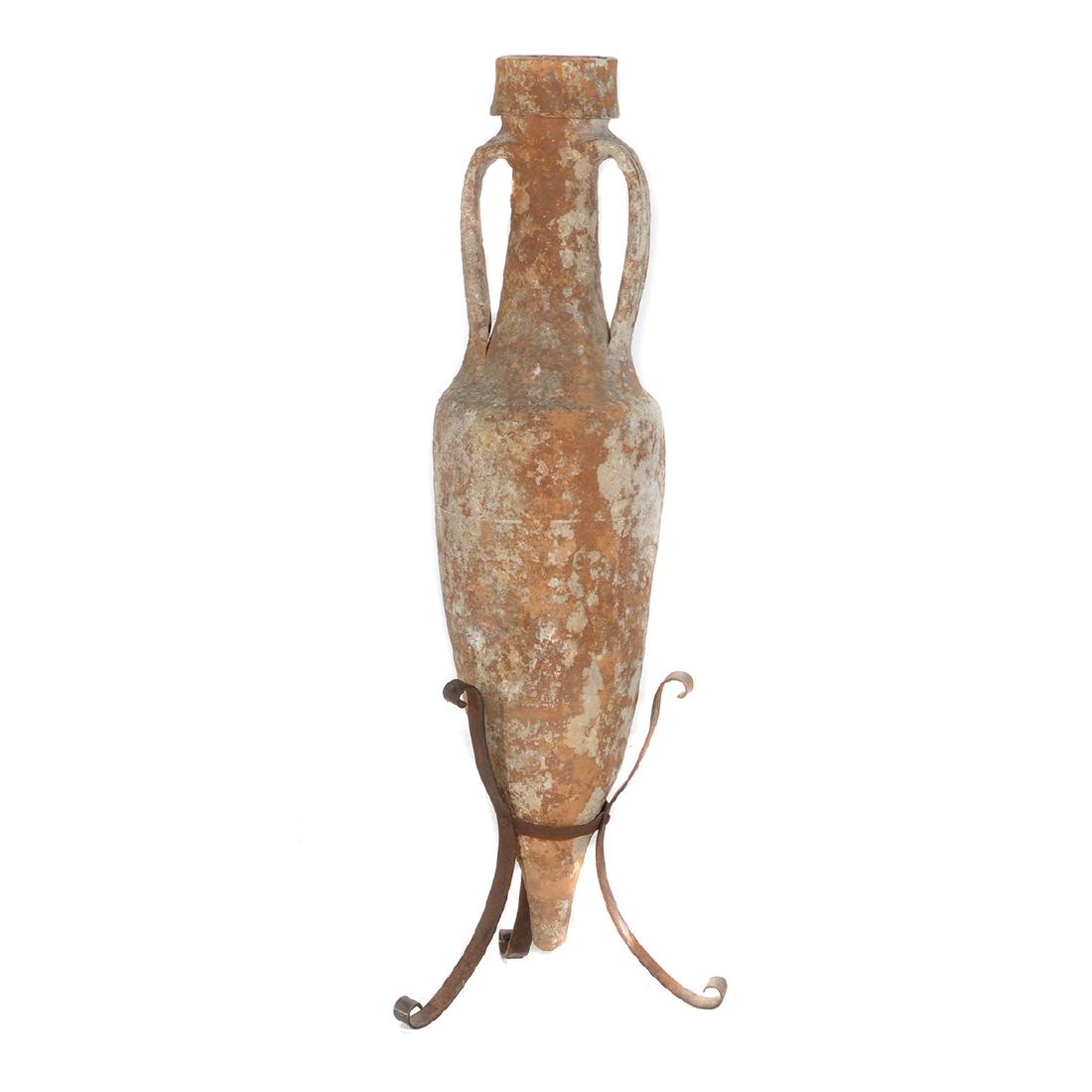 Greco-Roman Terra Cotta Pythos Shaped Two Handled (1 of 3)