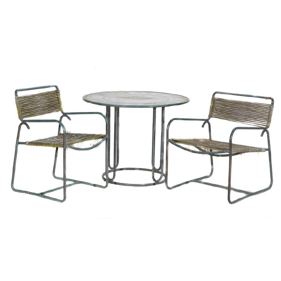 Suite Of Walter Lamb Bronze Outdoor Furniture