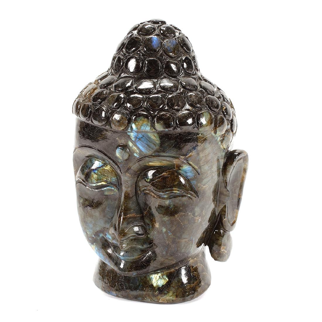 Carved Labradorite Buddha Head (1 of 1)