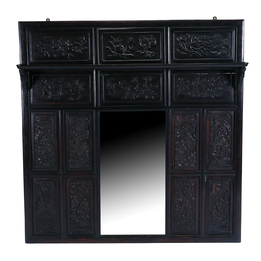 Large Rosewood Altar Panel*, Early 20th C (1 of 9)