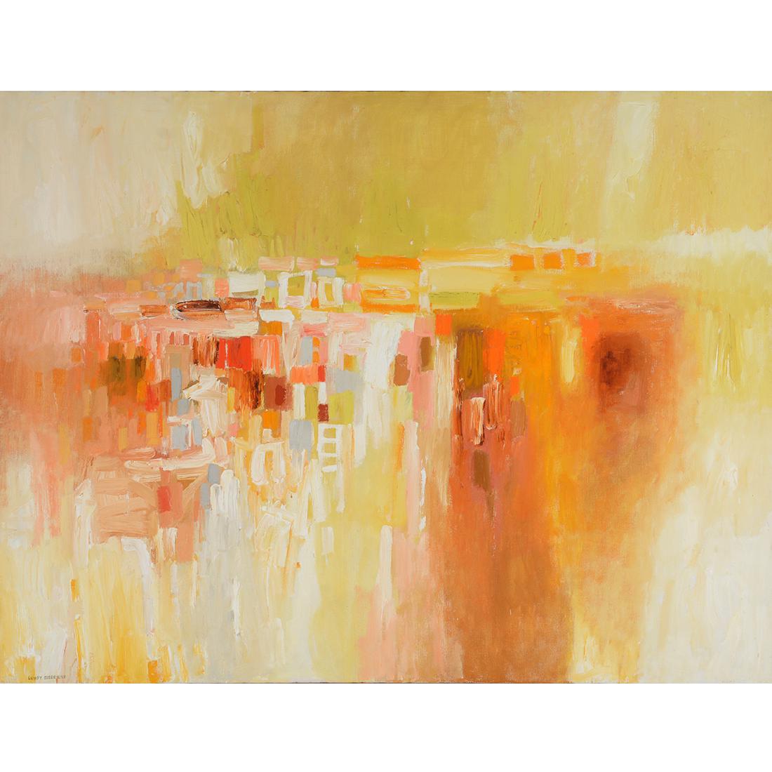 Lundy Siegriest "Valley Town" oil on canvas (1 of 6)