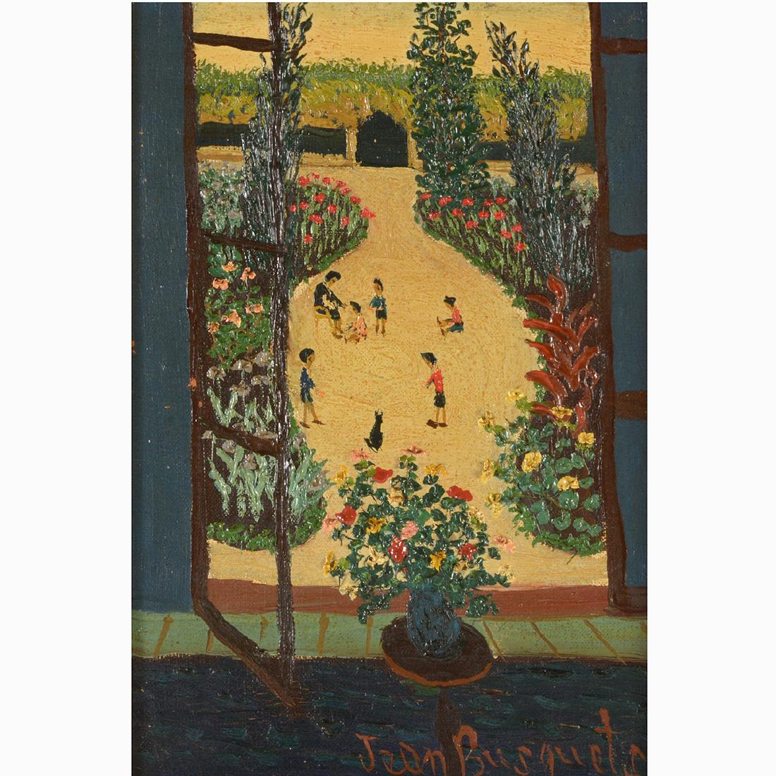 Jean Busquets "Jardin vu de la Fenetre" oil on canvas (1 of 6)