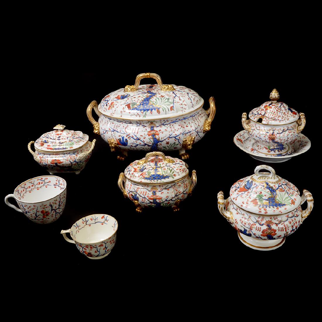 Assembled Set of 19th Century Derby China in the Imari (1 of 8)