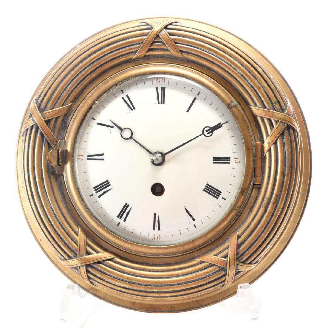 Louis XVI Gilt Bronze Wall Mount Clock (1 of 4)