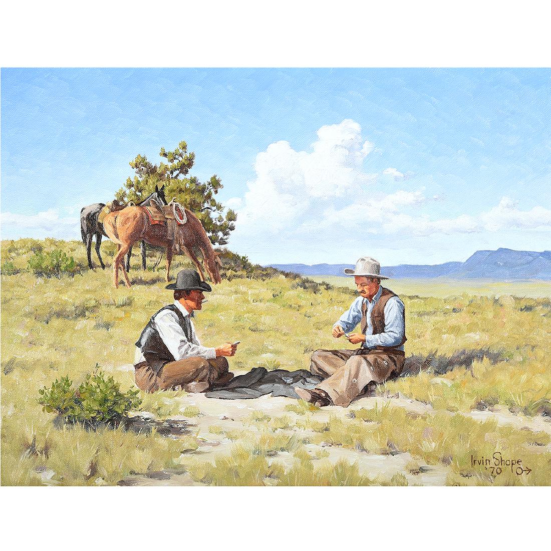 Irvin "Shorty" Shope "Concentration" oil on artist (1 of 5)