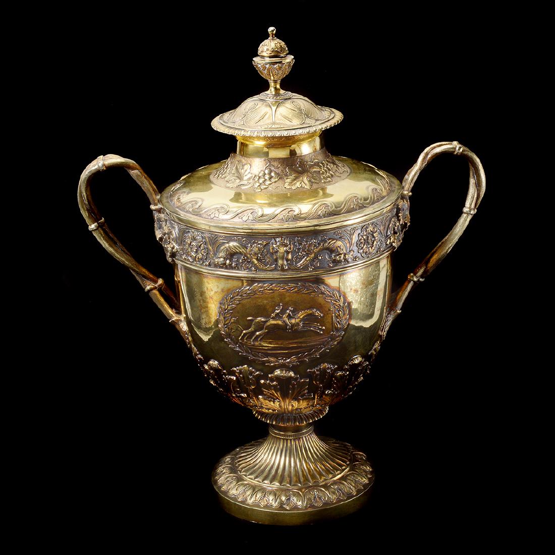 19th Century Gilt Sterling Trophy Form Urn. (1 of 8)