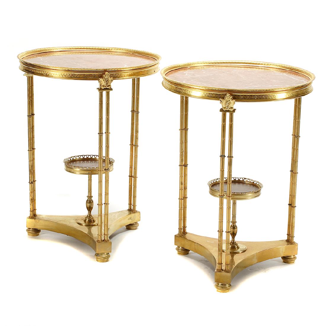 Pair of French Dore Bronze Neoclassical Style Two Tier (1 of 1)