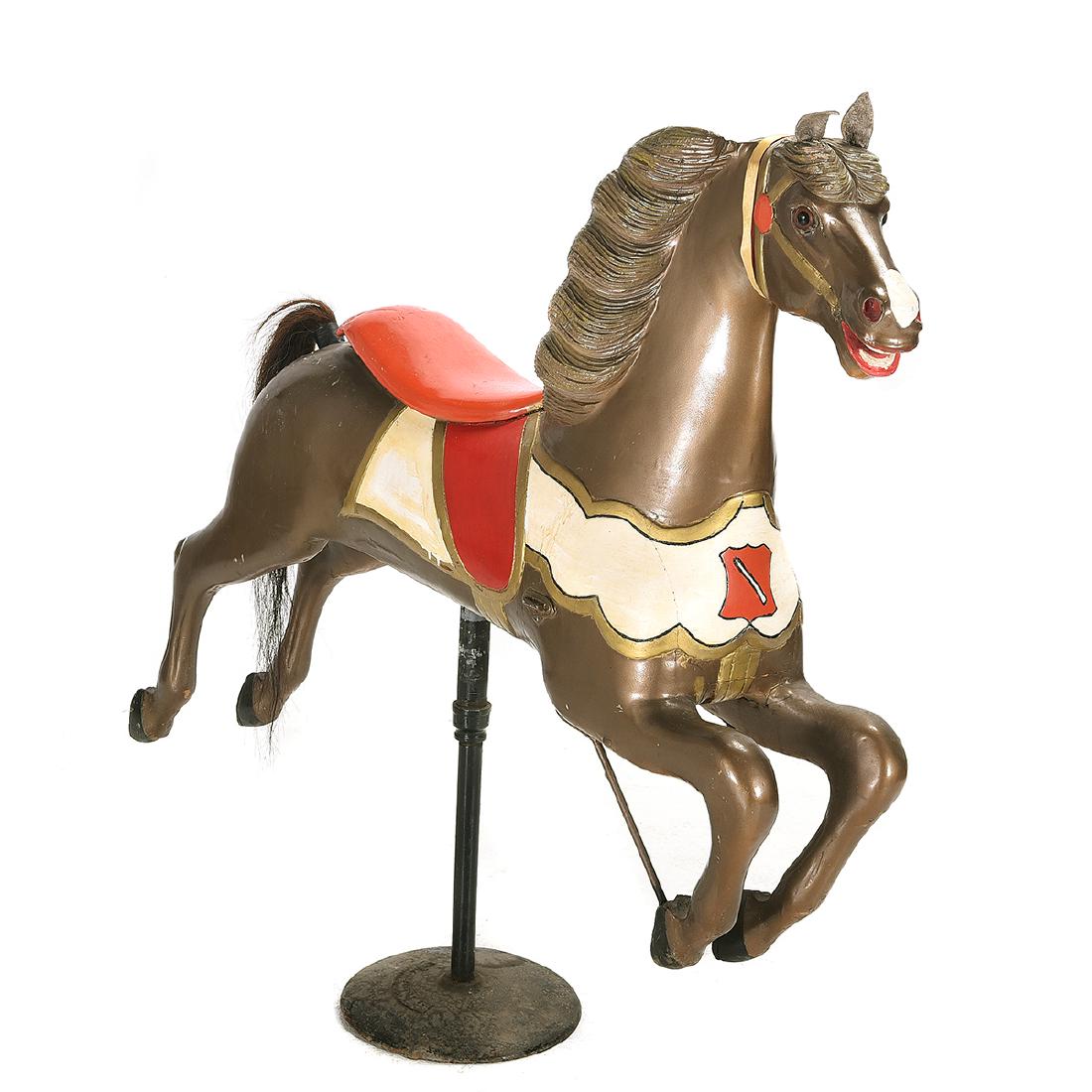 Carousel Horse Brown, White and Red (1 of 4)