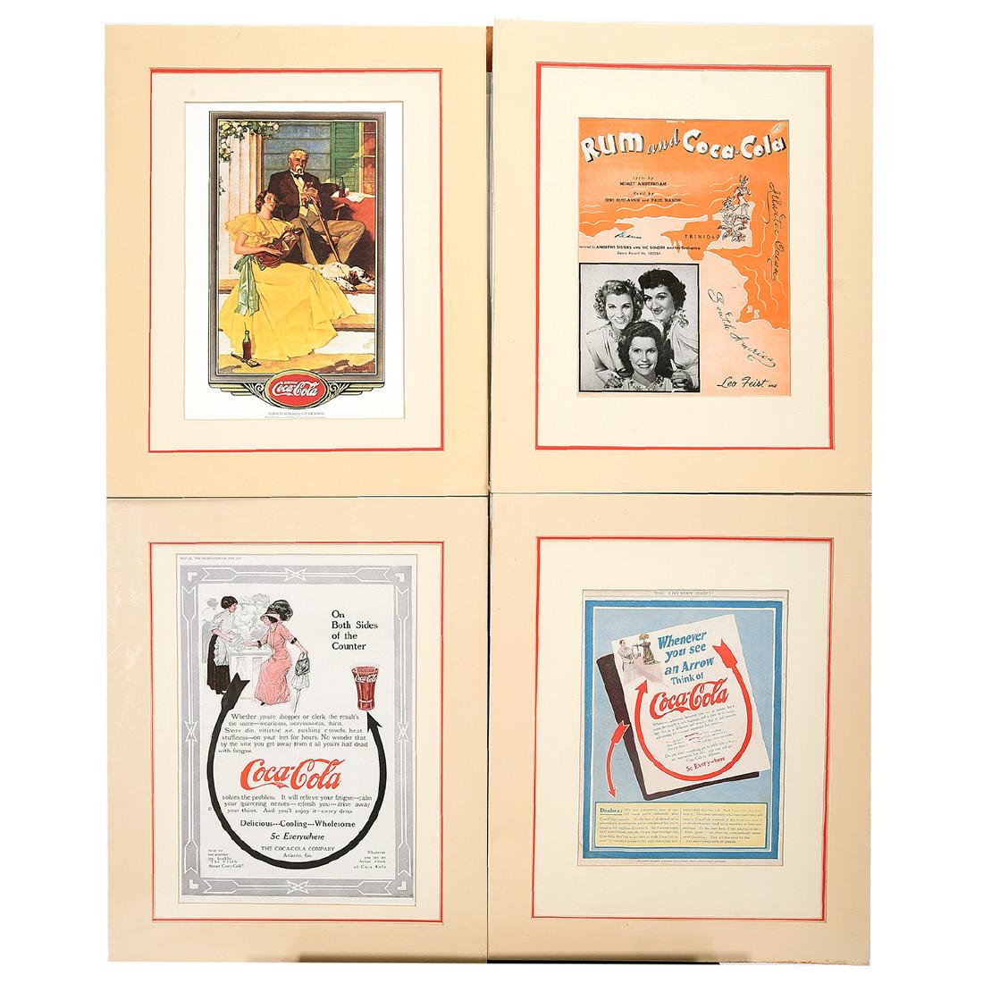 Ten Matted Coca-Cola Advertisements (1 of 3)