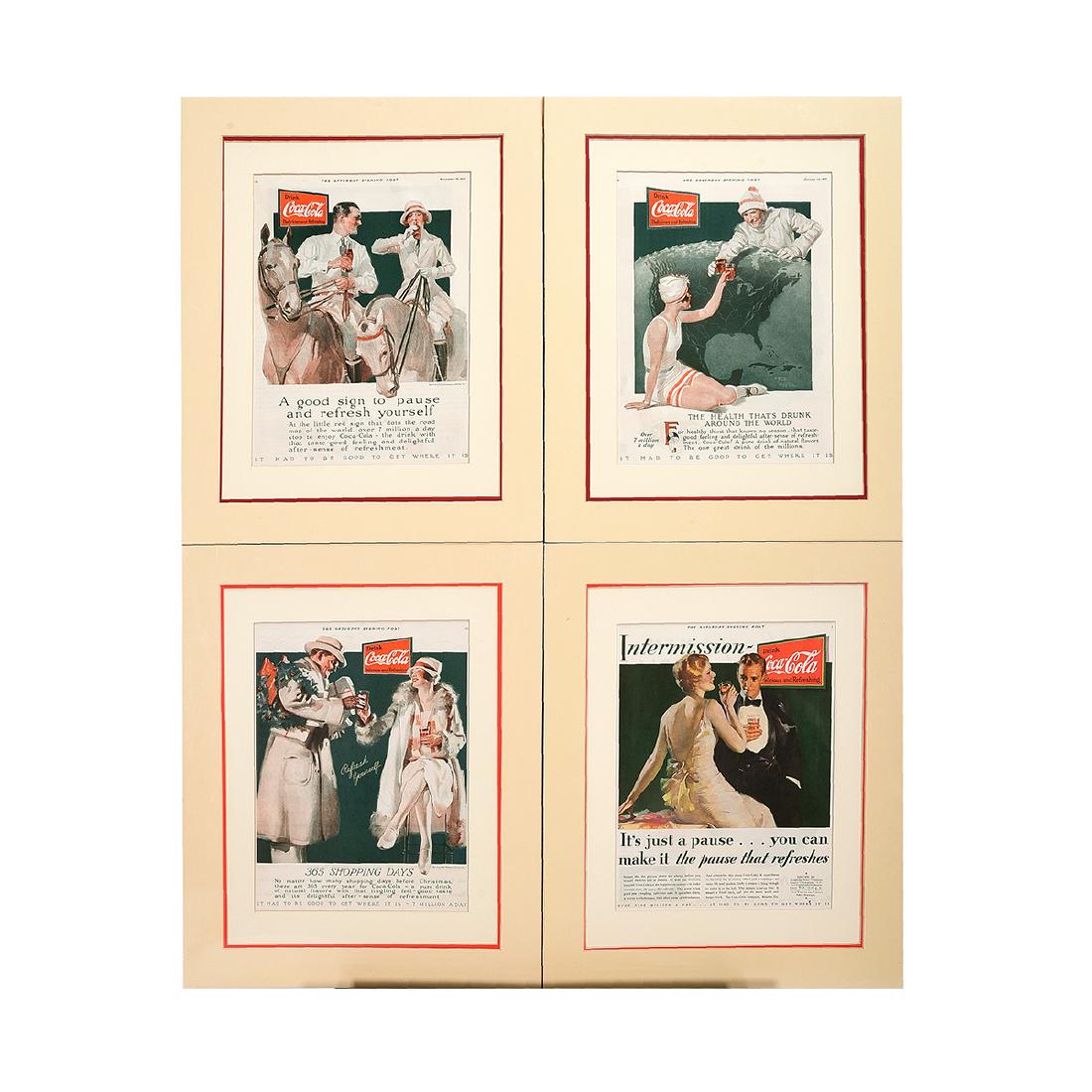 Ten Matted Coca-Cola Advertisements (1 of 3)