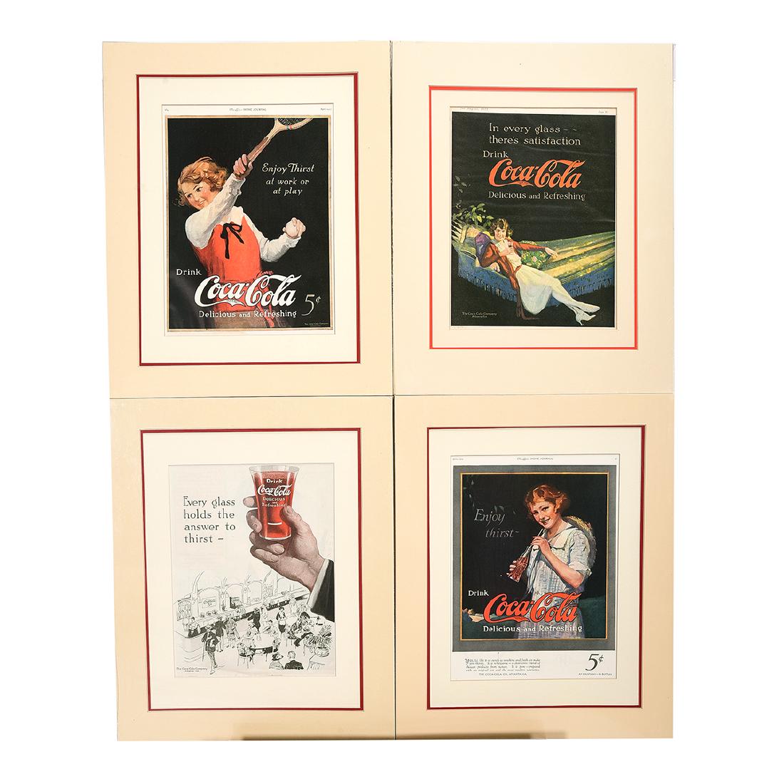 Ten Matted Coca-Cola Advertisements (1 of 3)