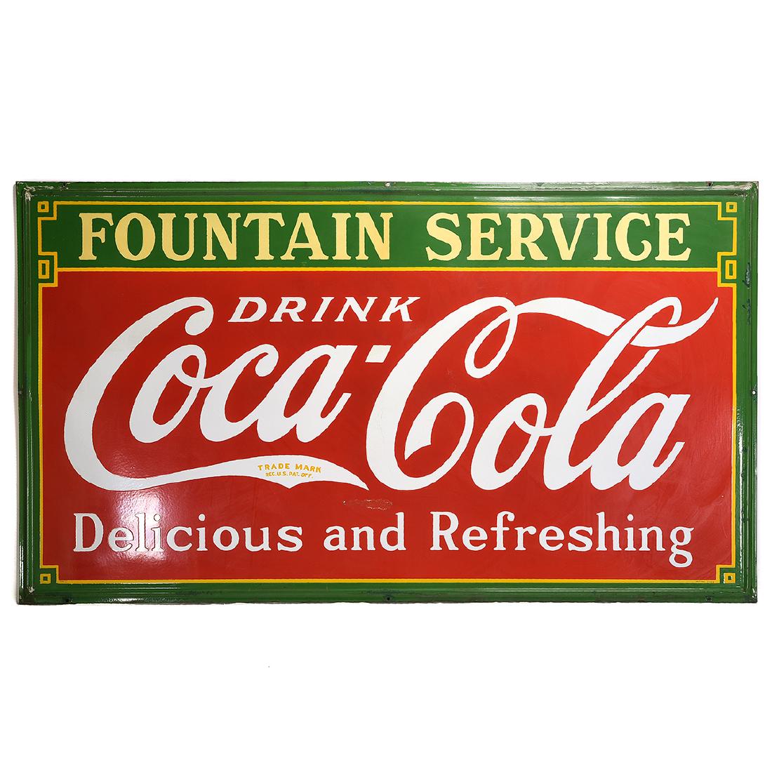 Coca-Cola Fountain Service sign, single-sided (1 of 4)