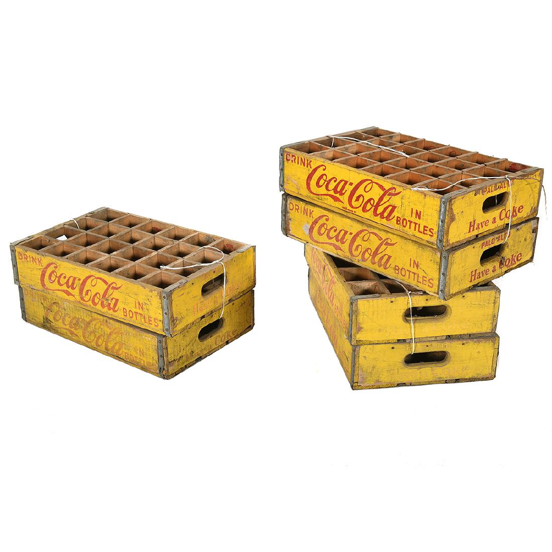 SIx Coca-Cola Wooden Crates (1 of 5)