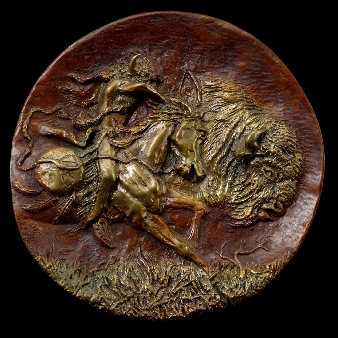 Roman Bronze Works Round Relief Plaque