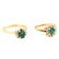 Collection of Two Emerald, Diamond, 14k Yellow Gold