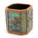 Chinese Brush Holder with Abalone Shell and Hardstone