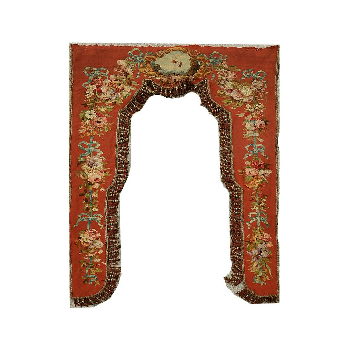 French Needlepoint Embroidery Portiere or Window (1 of 4)