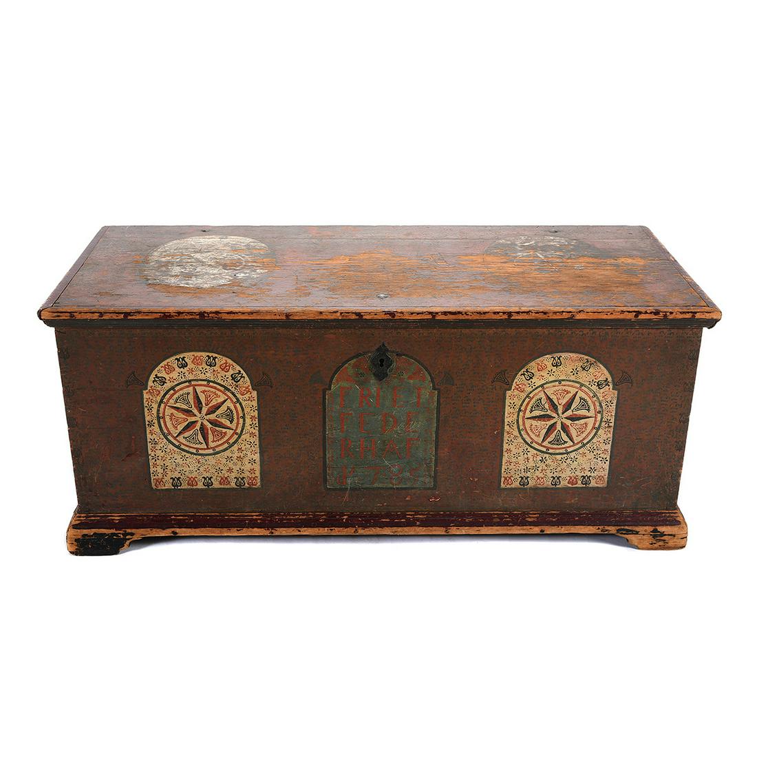 Lebanon County Pennsylvania German Painted Wood Chest (1 of 10)