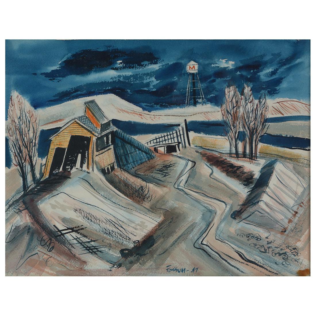 Sydney Fossum "Old Sand Pit" watercolor (1 of 7)