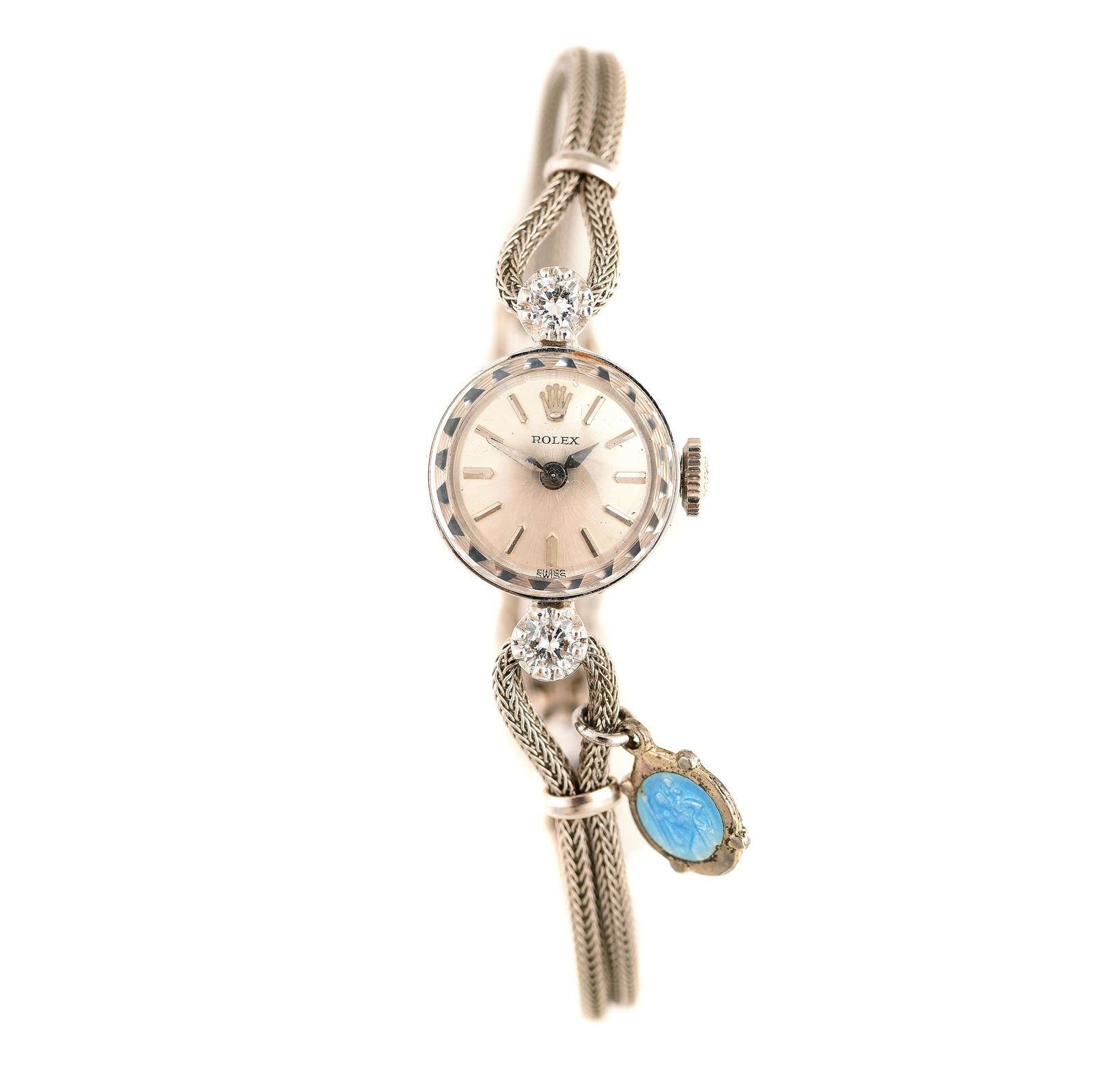 Ladies Rolex Diamond, 14k White Gold Wristwatch. (1 of 4)