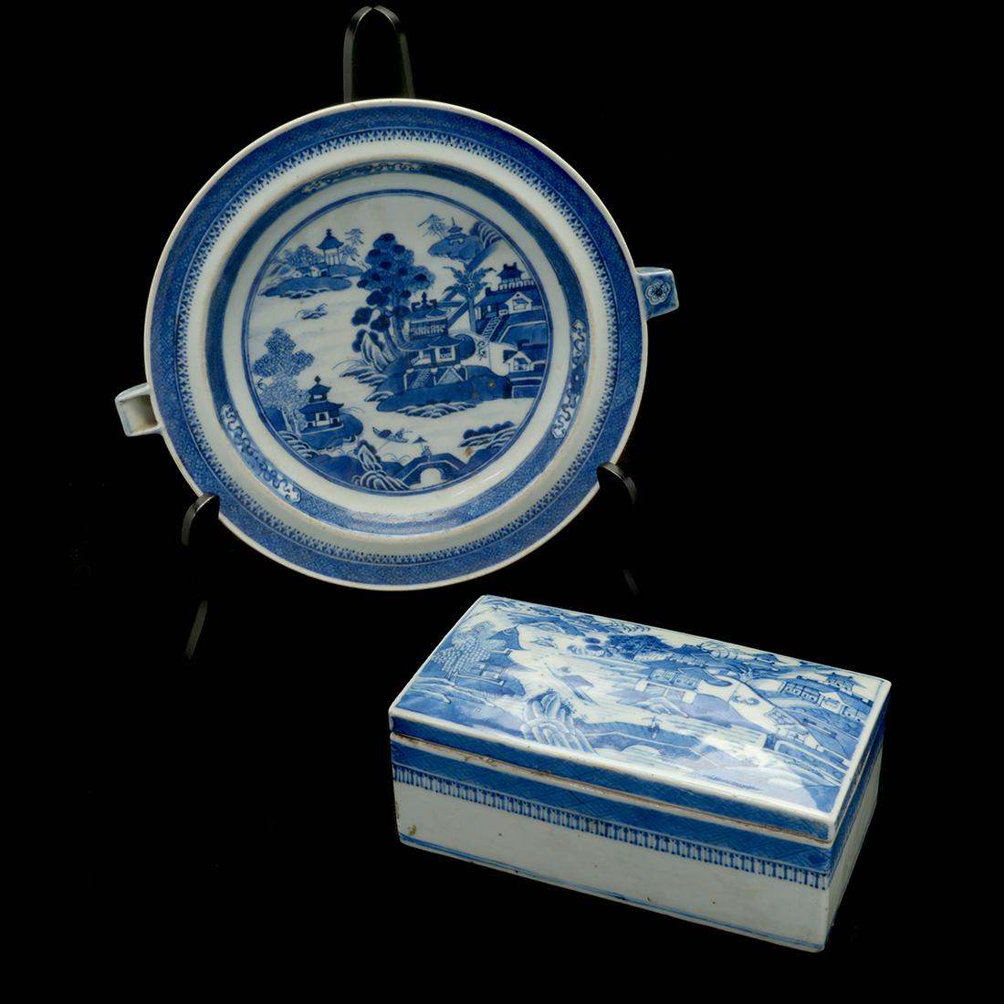 Two Blue and White 18th Century Export Porcelains (1 of 3)