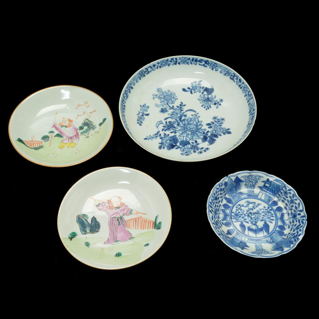 Group of Four Chinese Dishes and Plates. (1 of 10)