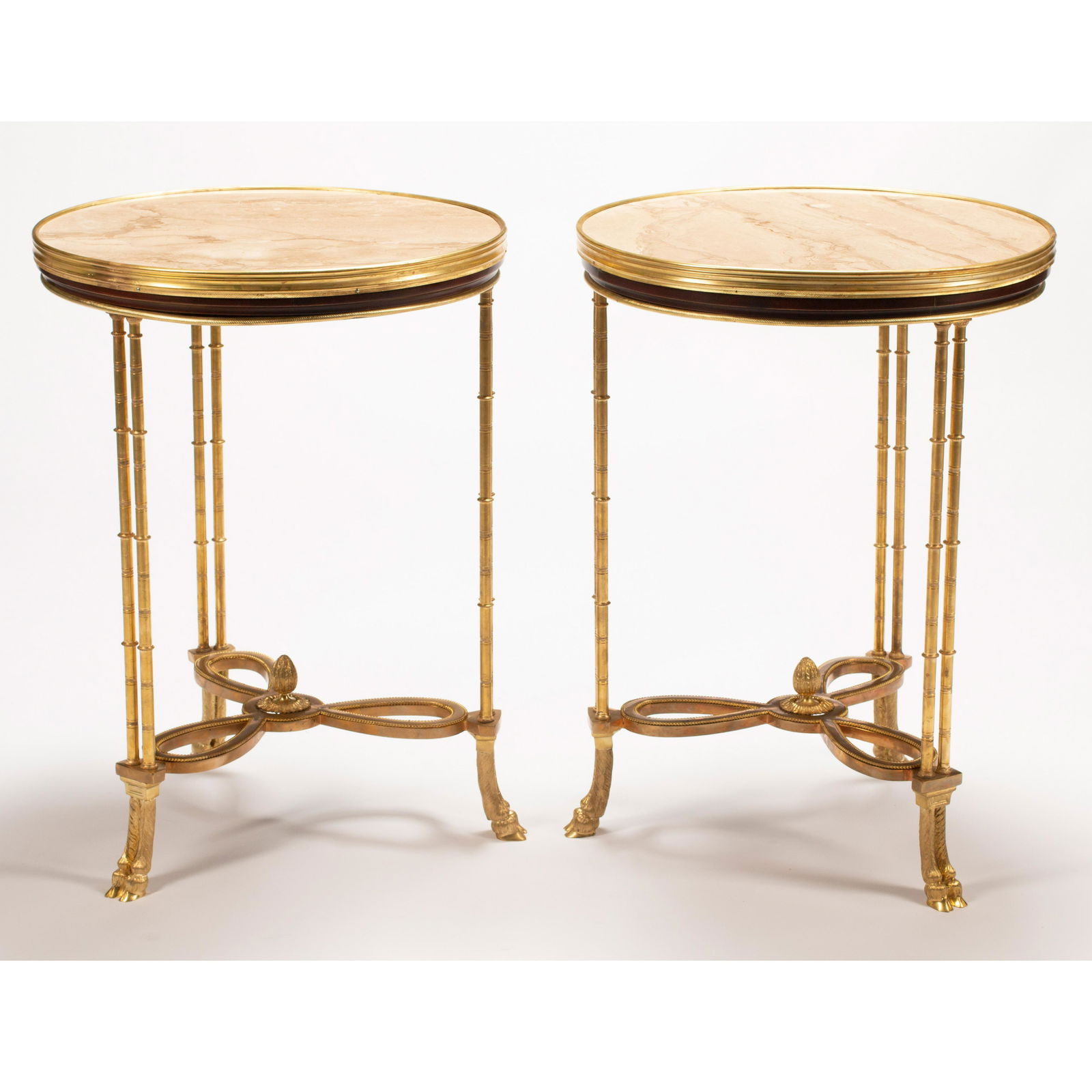 French Regence Style Dore Bronze Marble Top Table Pair. (1 of 1)