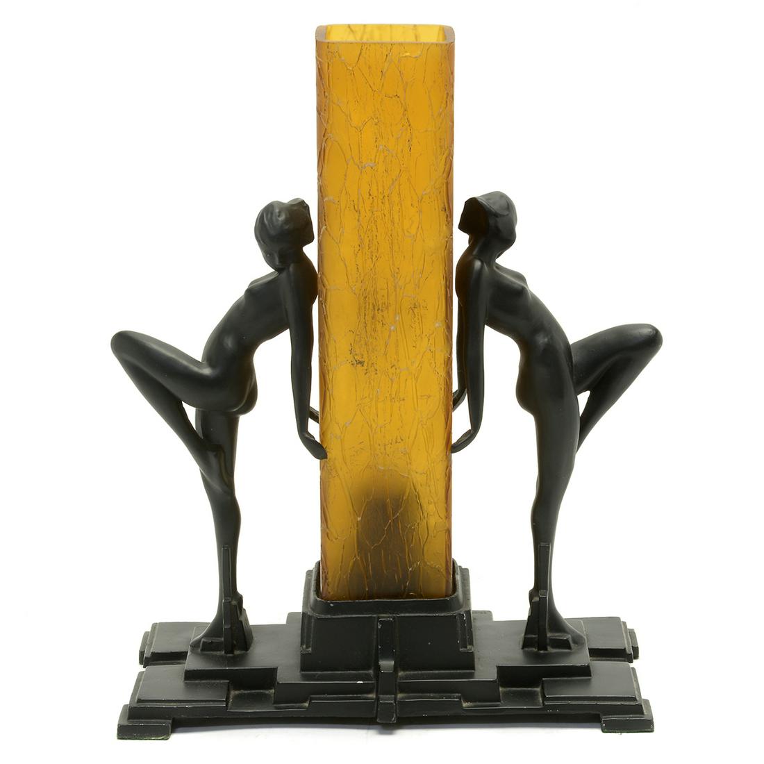 American Art Deco Frankart Figural Lamp. (1 of 2)