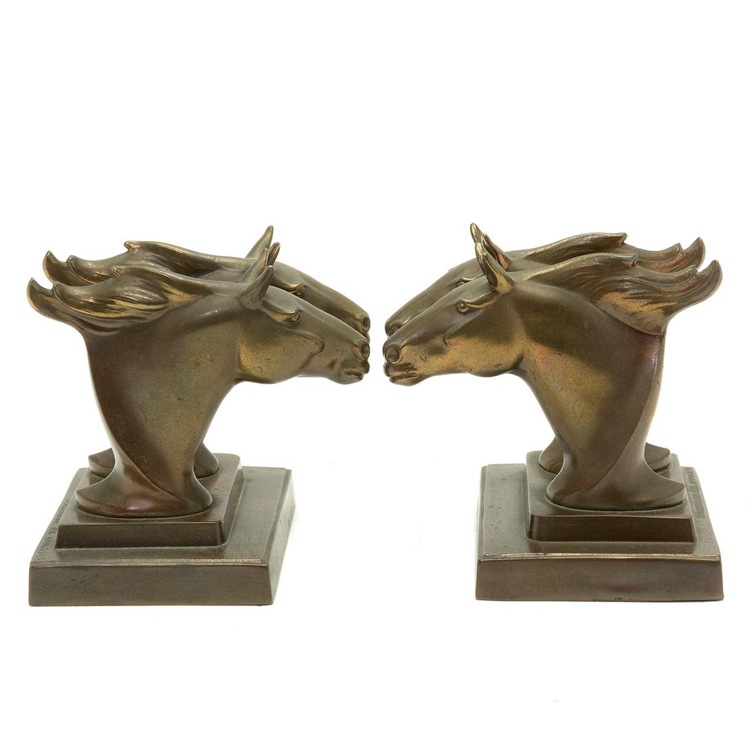 American Art Deco Pair of Frankart Horses Bookends. (1 of 2)