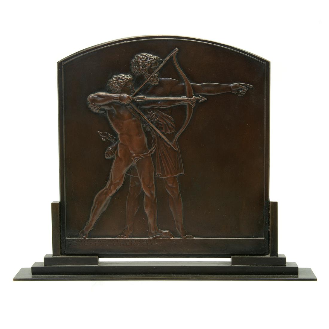 French Art Deco Style Bronze Arch-Shaped Plaque by (1 of 3)