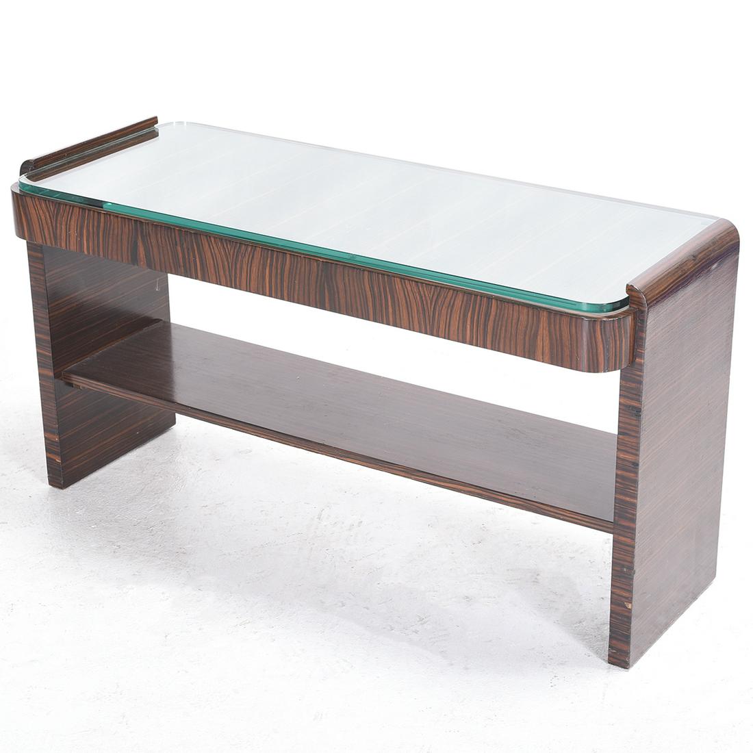 French Art Deco Exotic Wood Rectangular Coffee Table (1 of 2)