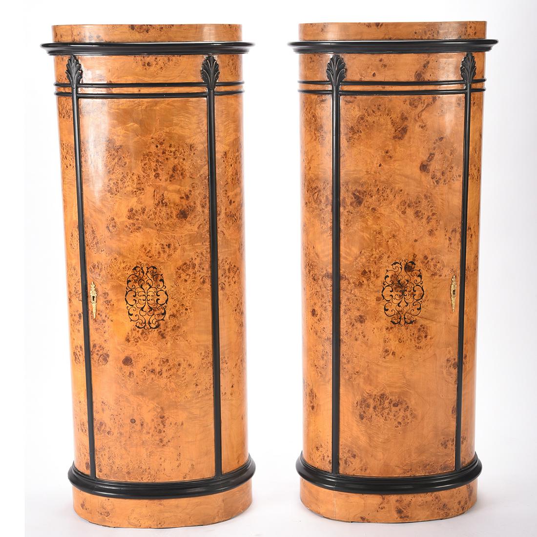 Danish Style Oval Hat Cabinet Pair. (1 of 2)