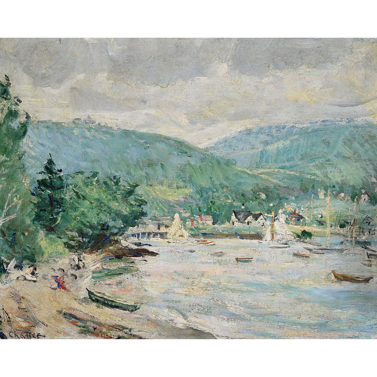 Oliver Newberry Chaffee Jr. "Camden Hills Maine" oil on (1 of 2)