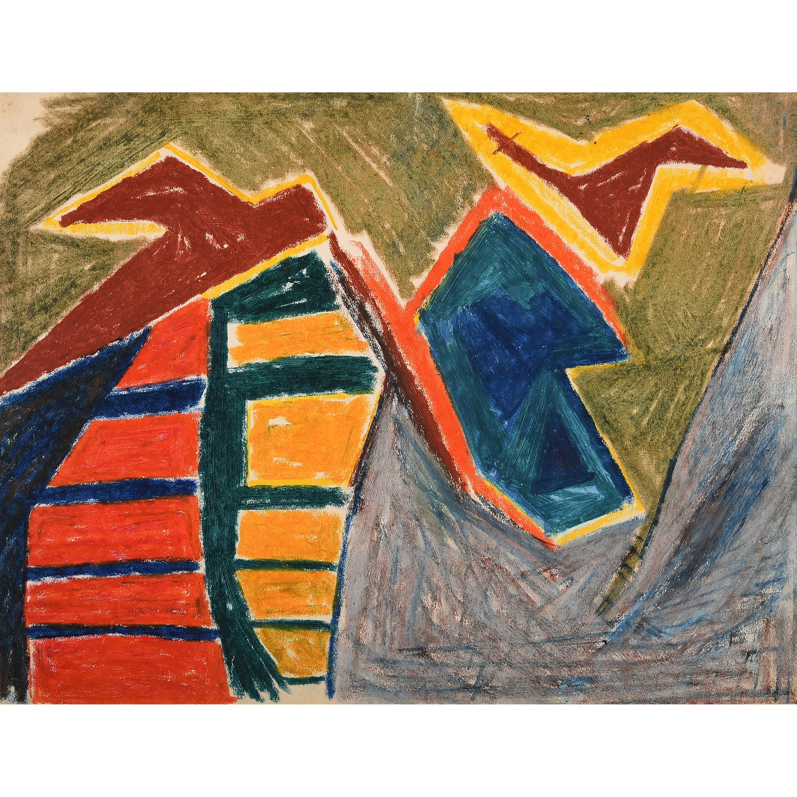 Ram Kumar "Untitled" pastel on paper (1 of 2)