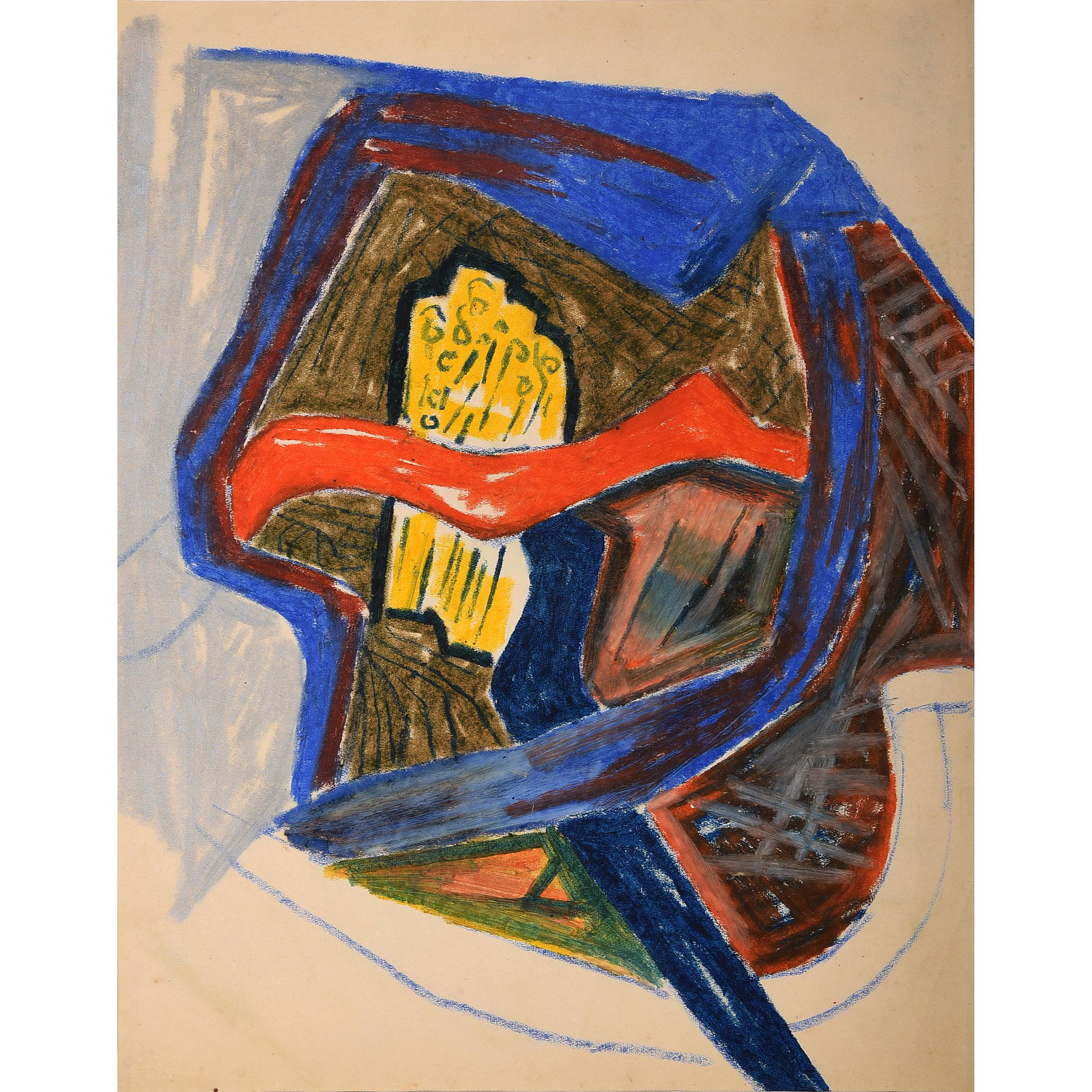 Ram Kumar "Untitled" pastel on paper (1 of 3)