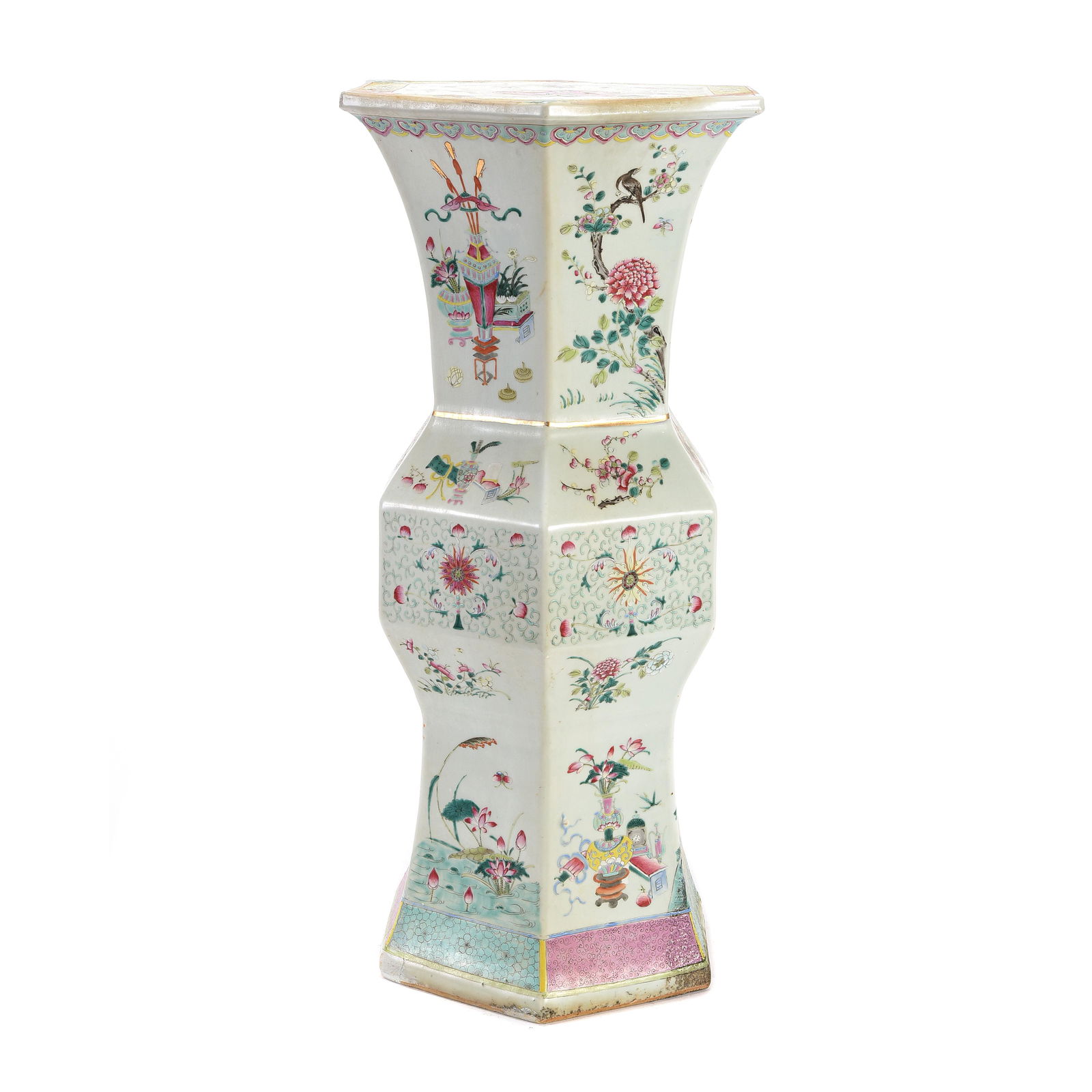 Large Chinese Famille Rose Porcelain Garden Stool. (1 of 2)