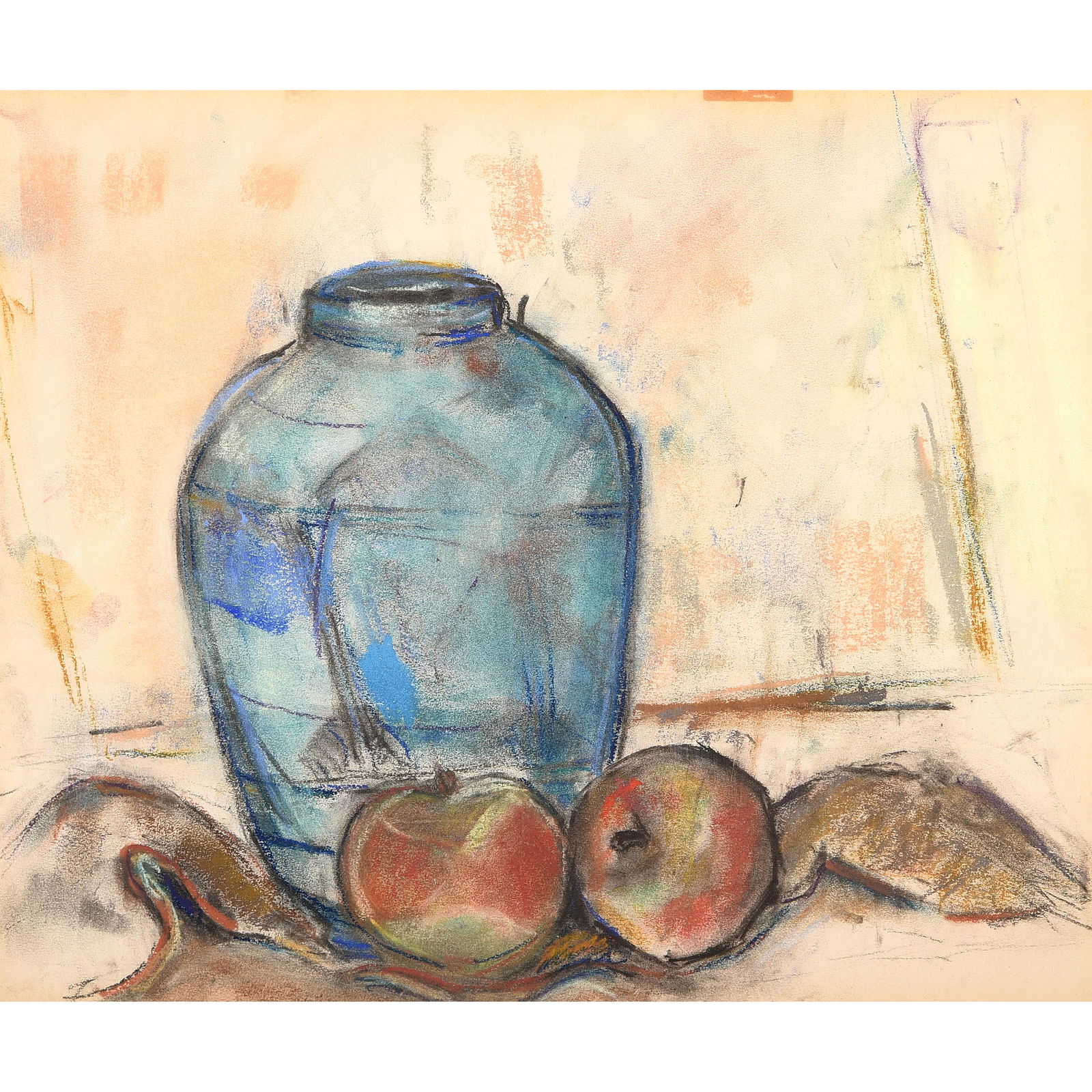 Max Weber "Still Life" pastel: MAX WEBER (American 1881-1961) "Still Life" Pastel. Sight: 10 1/2 x 13 1/4 inches; Frame: 17 1/2 x 20 1/8 inches. No apparent signature. Provenance: Graham Gallery New York, NY labels verso; sold to A