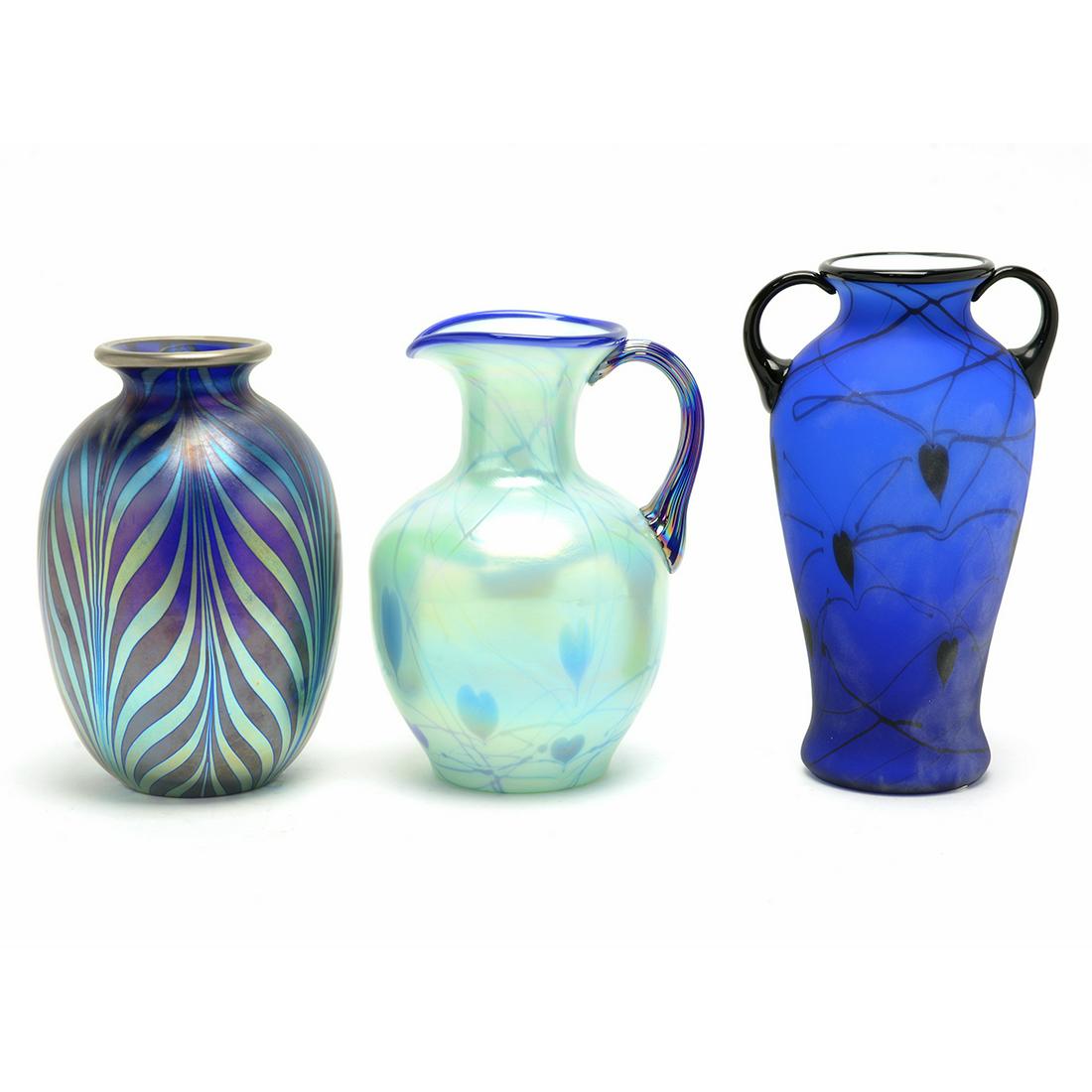 Three Dave Fetty for Fenton Glass Pieces. (1 of 2)