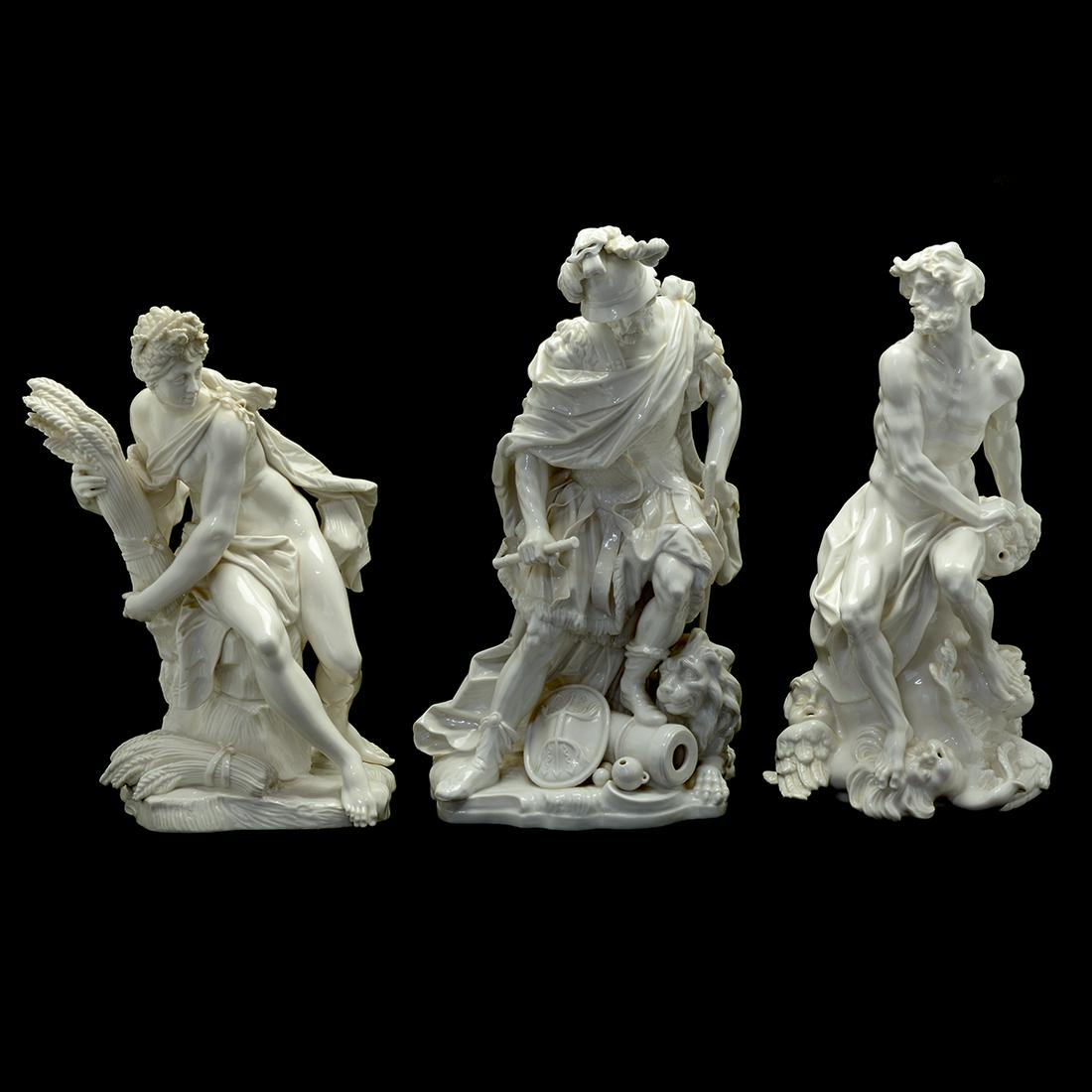 Three Nymphenburg White-Glazed Porcelain Gods and (1 of 3)