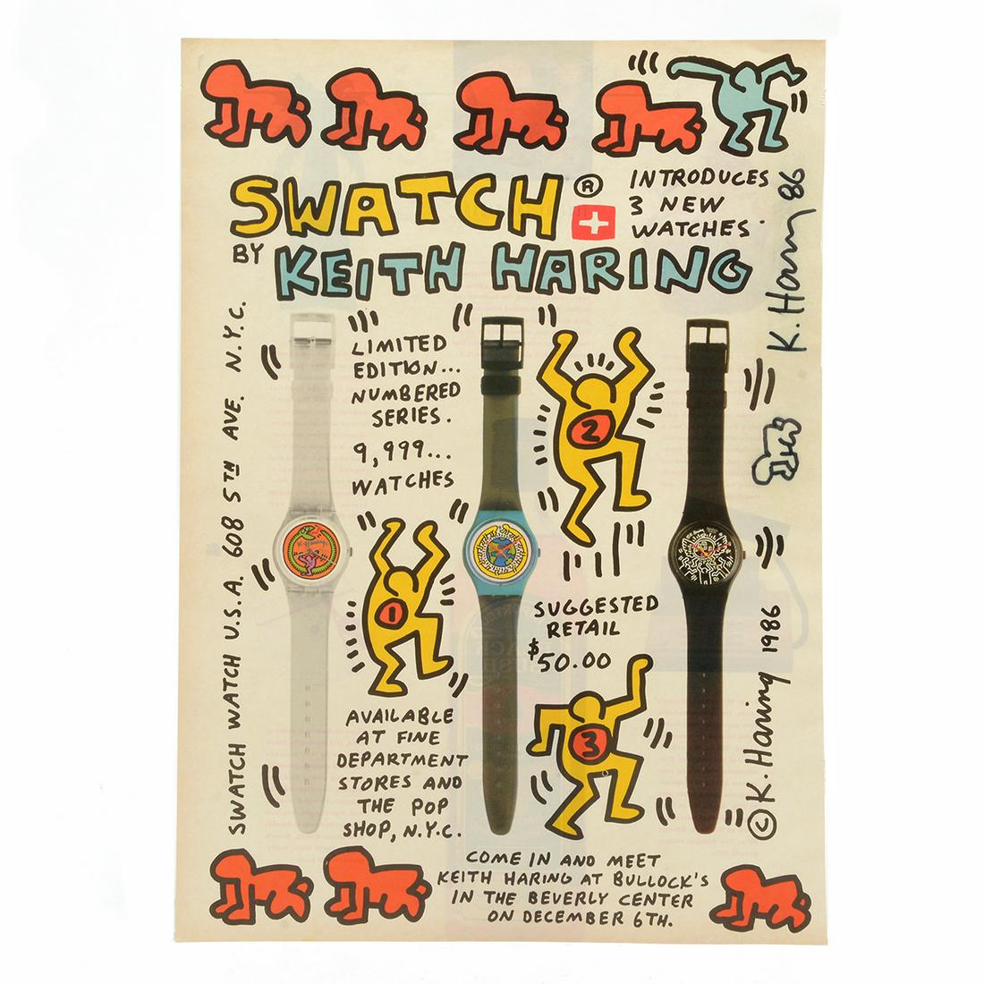 Keith Haring "Swatch Advertisement" print signed (1 of 3)