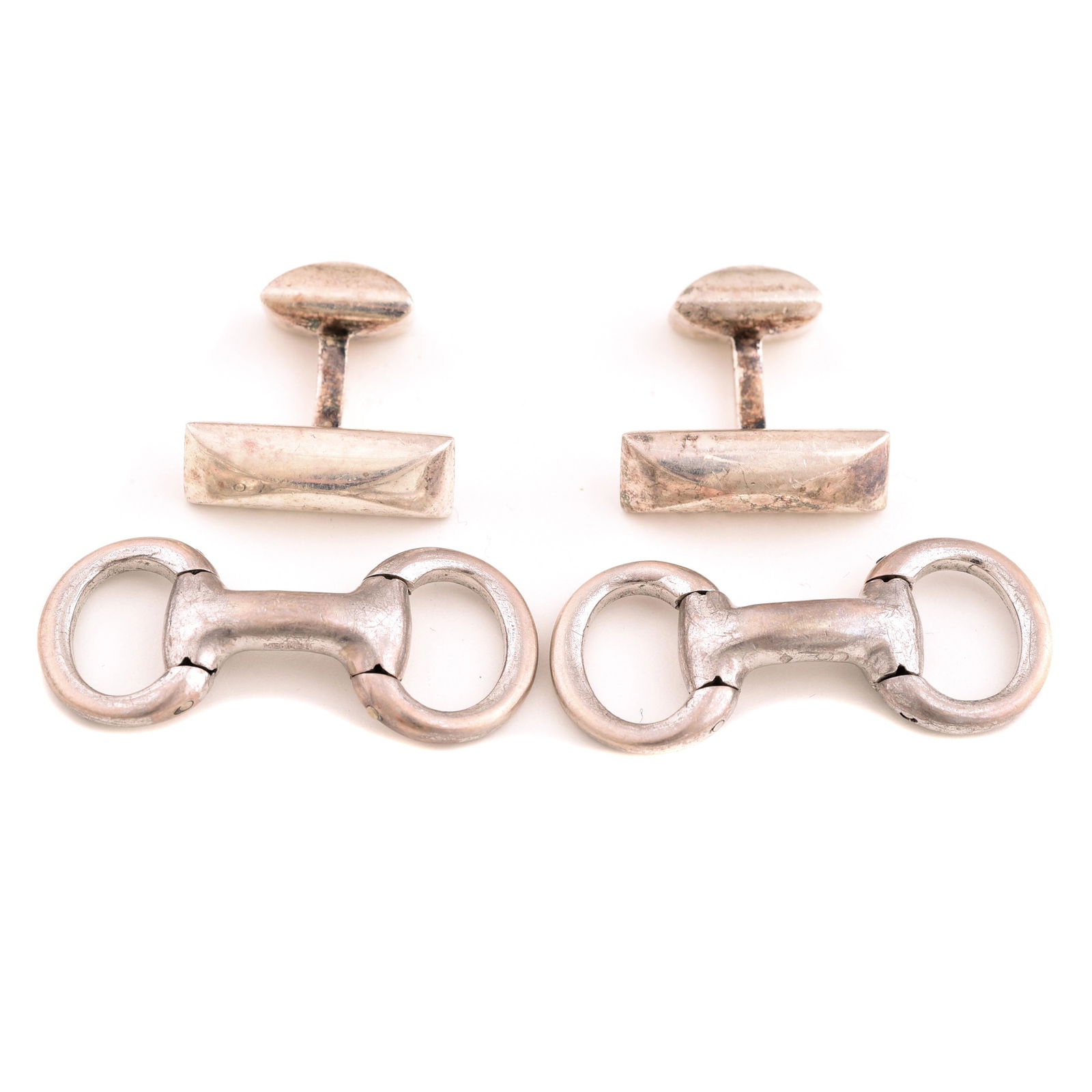 Collection of Two Pairs of Hermes Sterling Silver (1 of 2)
