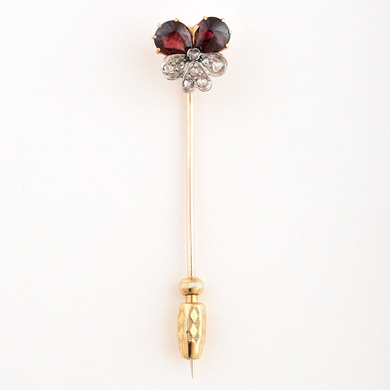 Garnet, Diamond, Platinum-Topped, 14k Yellow Gold (1 of 2)
