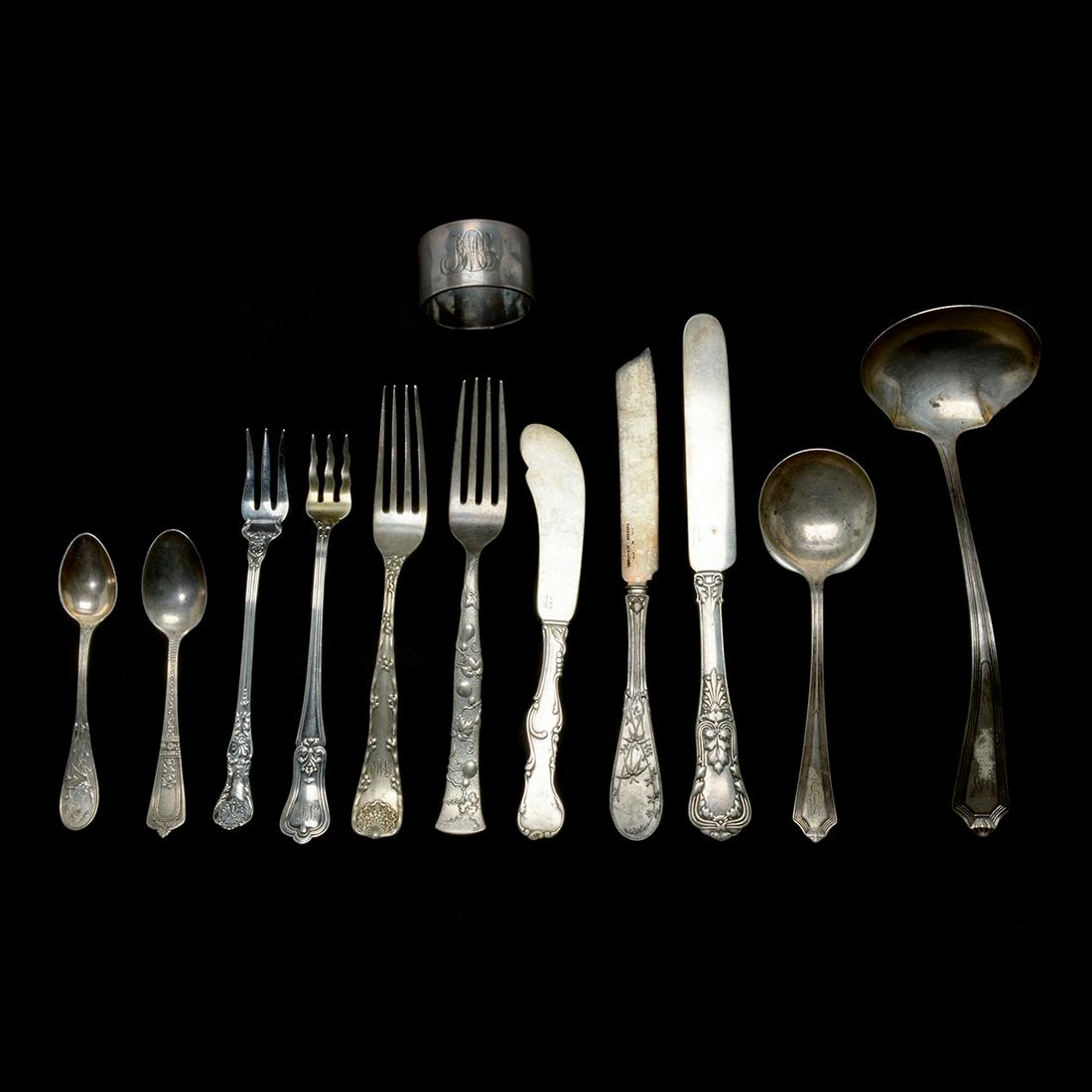Various Gorham and Tiffany Sterling Silver Flatware. (1 of 3)