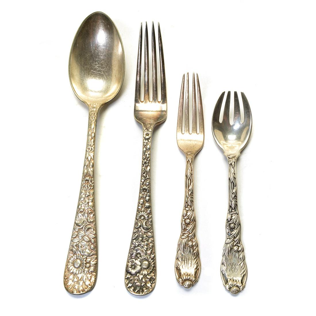 Tiffany Sterling Chrysanthemum and Floral Silverplate (1 of 2)