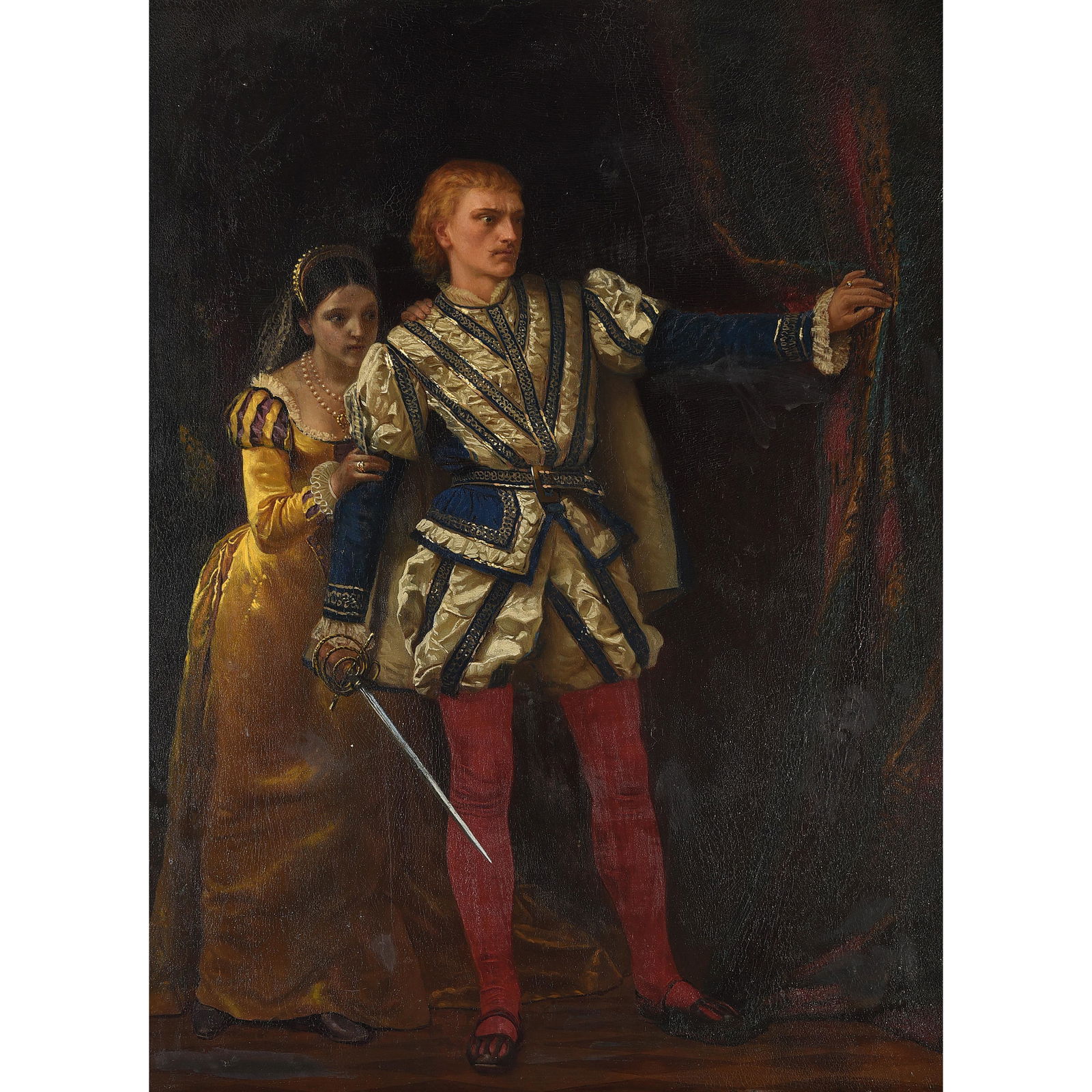 John George Brown "The Alarm" oil on panel (1 of 6)